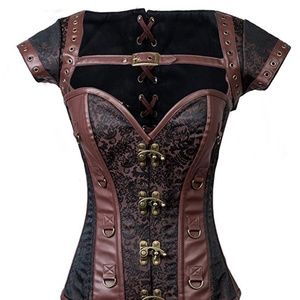 Gothic steampunk halter corset costume